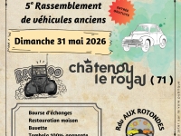 Châtenoy le Royal - Grand rassemblement de véhicules de collections organisé par "Vol en Tacots"