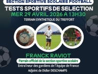  Collège Aragon Châtenoy le Royal : section sportive scolaire Football tests sportifs  de sélection pour la rentrée 2026-2027