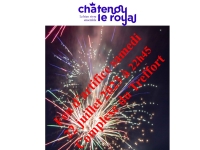 Châtenoy le Royal : Feu d'artifice samedi 22 juillet 2023 à 22h45 complexe du Treffort.