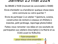 Journée citoyenne samedi 25 mai à Châtenoy le Royal