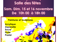 Châtenoy le Royal : Exposition Ombres et Couleurs c'est aussi dimanche 16 novembre de 10 heures à 18 heures à la salle des fêtes.