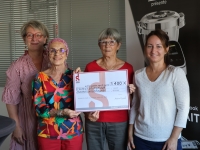 All-Clad remet un chèque de 1400€ à l’association "Ecoute et Soutien des enfants hospitalisés".