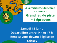 Fort Boyard à Crissey !, un jeu de pistes organisé par le conseil local des jeunes samedi 18 juin de 14h00 à 17h00.