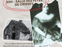 Conférence sur l’incroyable destin de Mme Boucicaut jeudi 24 avril à 20h Salle des Fêtes de Crissey.