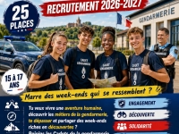 Cadets  Gendarmerie Saône et Loire - Recrutement 2026/2027.