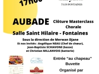 La chorale "Fontaines en Chœur" donne une aubade de cloture masterclass dimanche 1er juin à 17h00 salle Saint Hilaire à Fontaines
