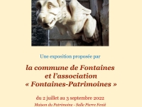 L'association Fontaines Patrimoines proposent du 1er juillet au 31 aout, une exposition consacrée à cinq sculpteurs sur pierre de Saône-et-Loire
