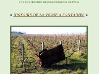 "Histoire de la vigne à Fontaines" : une conférence organisée par le GREF vendredi 22 novembre à 20h00 à la salle des réceptions de la mairie.