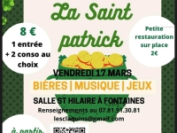 Fontaines : Les Claquins célèbrent Saint Patrick le vendredi 17 mars 2023 à partir de 18h30 à la salle Saint Hilaire