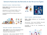 Fontaines : La Semaine Bleue, Semaine Nationale des Retraités et des Personnes Âgées du 3 au 12 octobre