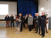 La maquette de la statue de l’oratoire "Notre Dame de Délivrance" présentée aux vœux de Madame le maire à Fontaines.