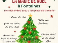 La magie de Noël à Fontaines c'est le 8 décembre à 18h00 place de la mairie