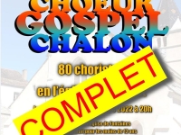 Le concert Gospel du 30 septembre 2022 à Fontaines affiche complet, plus de réservations possibles.