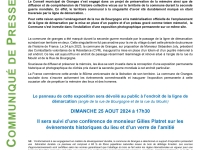 Commémoration du 80ième anniversaire de l’incendie des Ponts à GRANGES  et vernissage de l’exposition photographique permanente « LE HAMEAU DES PONTS AU CŒUR DE LA SECONDE GUERRE MONDIALE ». 