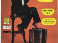 Animation Dansante organisé par l'Ecole de Musique d'Ouroux S/S le samedi 22 Mars 2025 de 14H30 à 19H  avec l’accordéoniste Karène NEUVILLE.