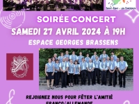 Saint Rémy : 42ème anniversaire du Jumelage avec la collaboration des orchestres d’Harmonie St Rémy / les Charreaux et de Niederlinxweiler, concert le 27 avril à 19h00 Espace Georges Brassens.