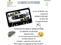 La Gymnastique Volontaire de Saint Rémy propose un Apéro concert le samedi 24 février de 19h00 à 23h00 à l'Espace Brassens.