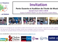 Saint Rémy : Porte ouverte et Audition de l'école de musique de l'Orchestre d'Harmonie St Rémy/Les Charreaux samedi 14 juin 2025 à 10h30 Espace Florent Pagny.