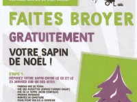 Saint Rémy Collecte et broyage des sapins de Noël