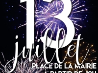 Saint Rémy : Ce soir 13 juillet place de la mairie animations à partir de 19h00 et feu d'artifice vers 22h30.
