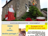 "Etre et renaître" pour le patrimoine, 24ème édition des journées du patrimoine de pays et des moulins à St Denis de Vaux les 25 et 26 juin.