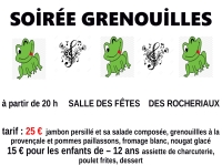 Saint Désert, samedi 18 mars 2023 à 20h00 soirée grenouilles à la salle de Rocheriaux