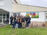 IME Georges Fauconnet à Virey-le-Grand : les jeunes ont eu le plaisir d’inaugurer leur fresque artistique réalisée en partenariat avec l’association « Hors Limites »