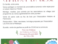 Fête du village de Chatenoy-en-Bresse : rendez-vous au parc du château ce dimanche 20 août de 11h à 18h