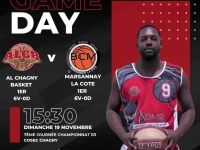 Match au sommet ce dimanche 19 novembre pour l’Amicale Laïque Chagny Basket