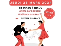 Le CCAS organise un thé dansant le jeudi 28 mars 2024 de 14h30 à 18h