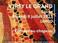 Virey-le-Grand : l’ensemble vocal Marie Nodier donne un concert ce samedi 8 juillet 