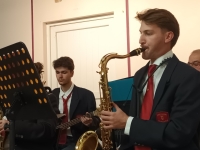 Baudrières : La Fanfare l'Espérance de St Germain-du-Plain a fêté sa Sainte Cécile dans la salle des fêtes