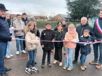 Baudrières : Inauguration du plateau multi-sport par les jeunes du Conseil Municipal Jeunes