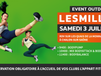 Ce samedi 3 juillet, rdv quai de la Monnaie à Chalon. L'Appart Fitness organise en collaboration avec la Mairie de Chalon un événement sportif : inscrivez-vous !