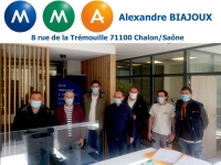 Alexandre BIAJOUX a souhaité réitérer ses félicitations à toutes les entreprises chalonnaises qui lui ont permis d’intégrer sa nouvelle agence MMA Chalon/Saône, 8 rue de la Trémouille, dans les délais !