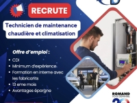 L’Entreprise Romand Dépannage recrute un technicien de maintenance chaudière et climatisation (H/F)