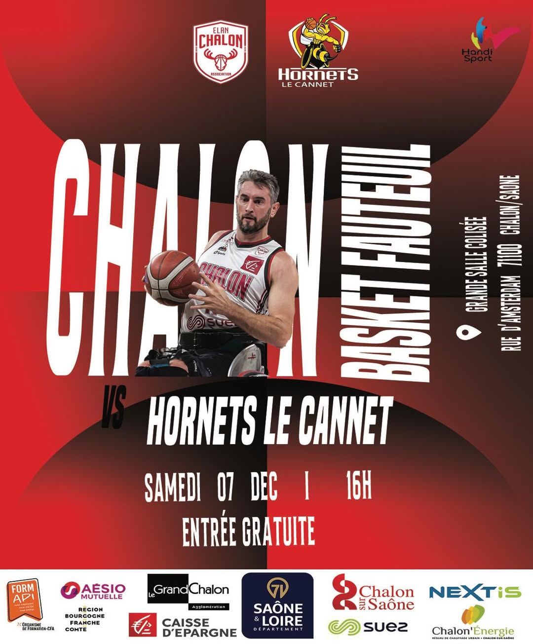MAILLOT BASKET CHALON JOHN BEST ELAN SPORTIF CHALONNAIS