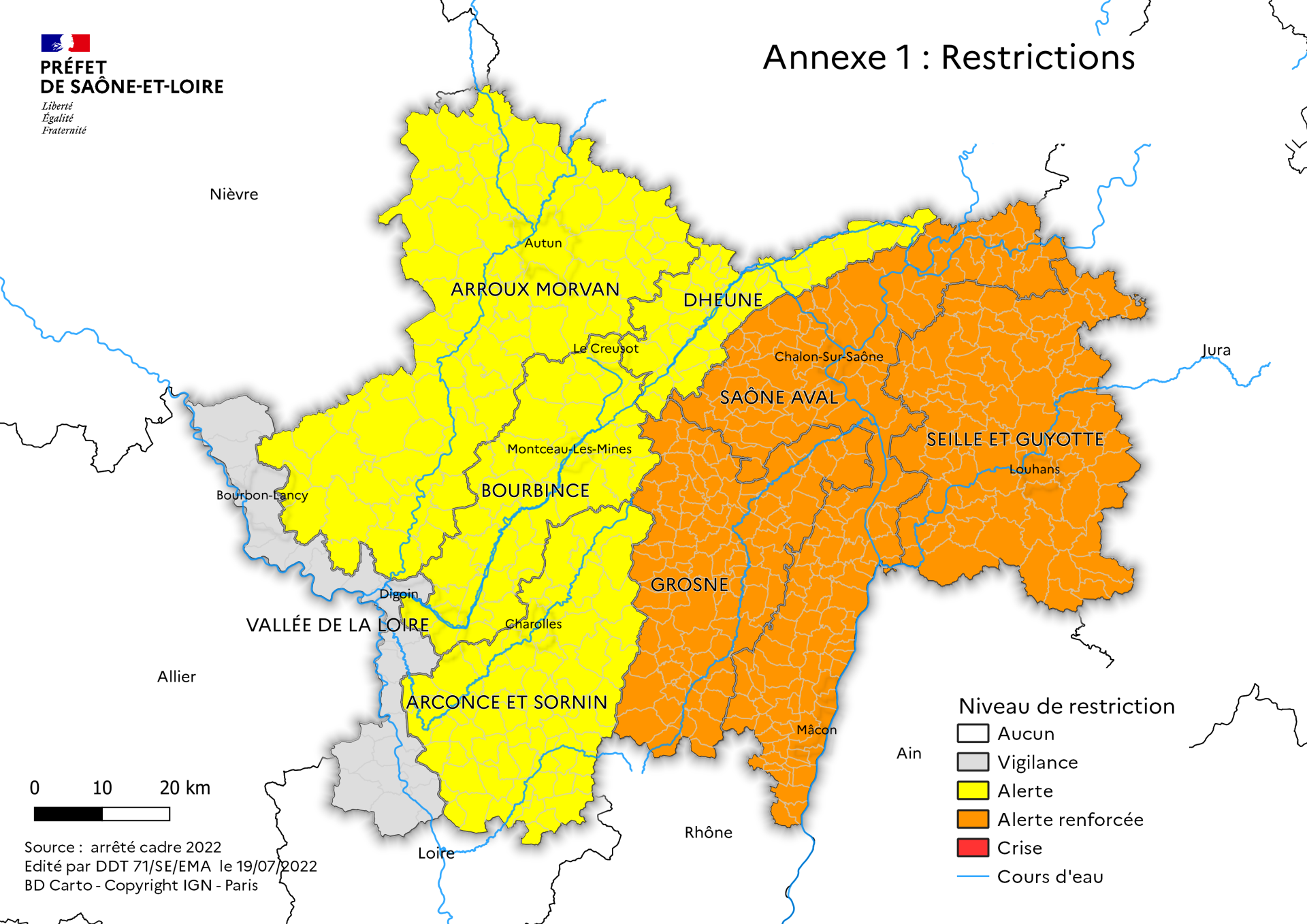 Restriction Eau Saone Et Loire Septembre 2022