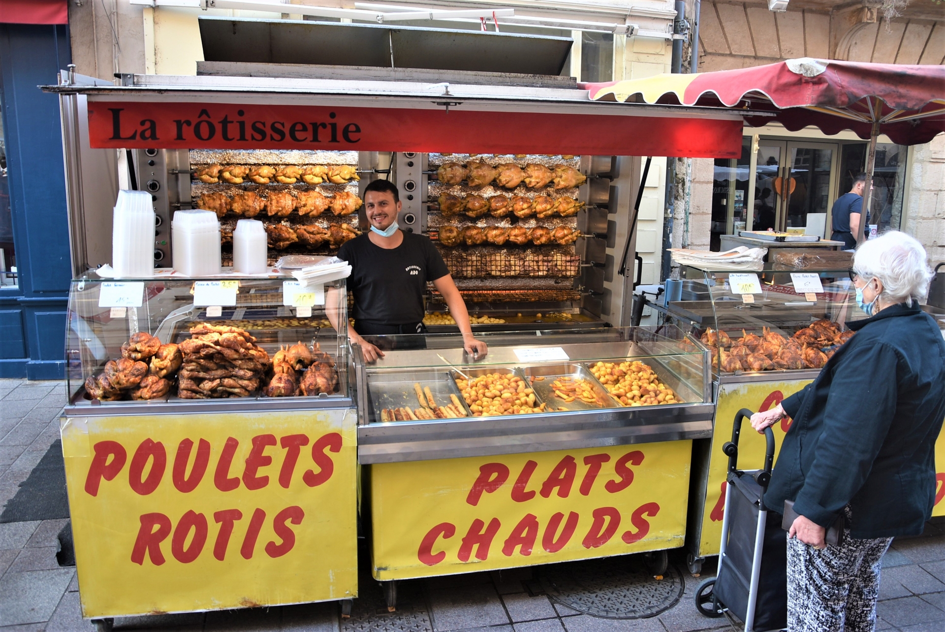 Marché de Chalon : Société 'ADO' , dégustez des poulets de Bresse 100%