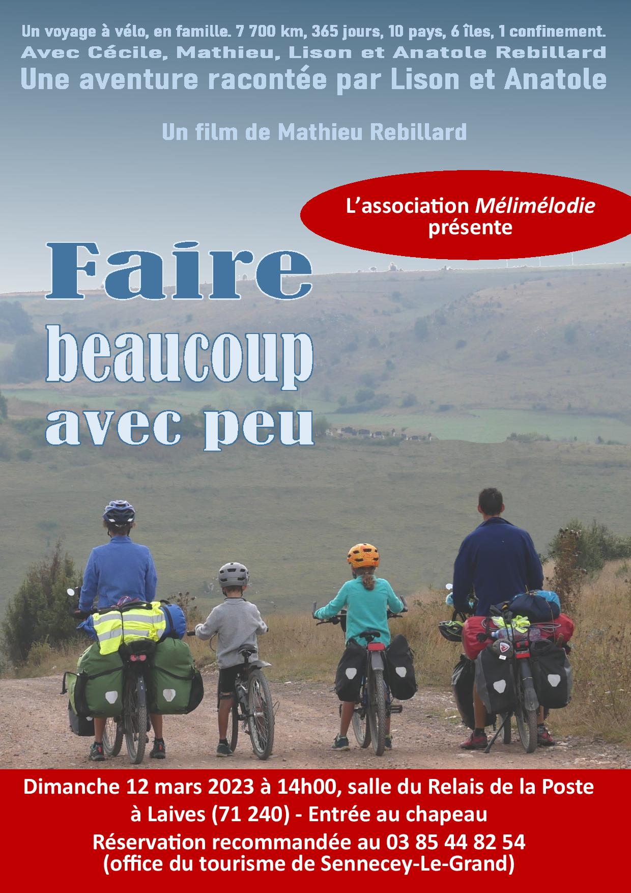Faire beaucoup avec peu le film d un periple familial en velo info chalon Toute l info sur le Grand Chalon et en Saone et Loire