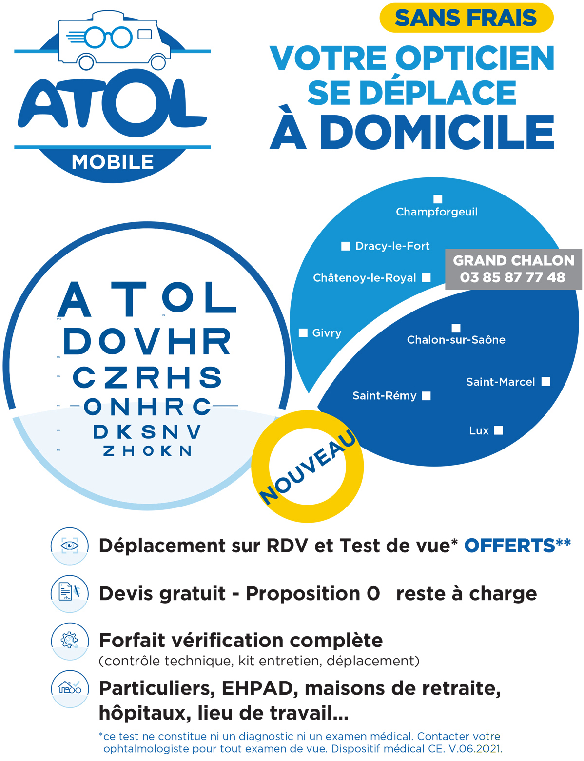 Prix des verres cheap progressifs chez atol