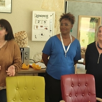 Myriam Legros,  Florentine Moreira Alves et Marguerite Thura