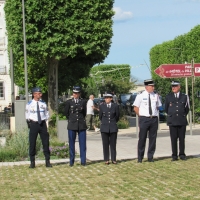 Cérémonie d'installation du nouveau sous-préfet Philippe Deschamps au monument aux morts de Chalon-sur-Saône
