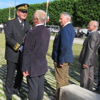 Cérémonie d'installation du nouveau sous-préfet Philippe Deschamps au monument aux morts de Chalon-sur-Saône
