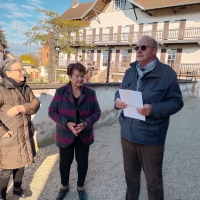 Saint Germain-du-Plain : Inauguration du chemin Lavaux en présence de Suzanne et Henriette