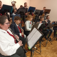 Baudrières : La Fanfare l'Espérance de St Germain-du-Plain a fêté sa Sainte Cécile dans la salle des fêtes