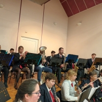 Baudrières : La Fanfare l'Espérance de St Germain-du-Plain a fêté sa Sainte Cécile dans la salle des fêtes
