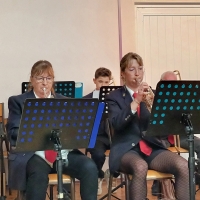 Baudrières : La Fanfare l'Espérance de St Germain-du-Plain a fêté sa Sainte Cécile dans la salle des fêtes