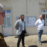 Visite du chantier du restaurant communal de Baudrières par la majorité régionale