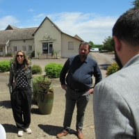 Visite du chantier du restaurant communal de Baudrières par la majorité régionale